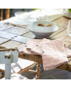3 Serviettes de table Gaze de coton Gaïa guimauve