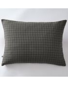 Taie d'oreiller Gaze de coton Gaïa Mix granit