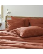 Taie d'oreiller Gaze de coton Gaïa Mix terracotta
