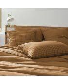 Taie d'oreiller Gaze de coton Gaïa Mix camel