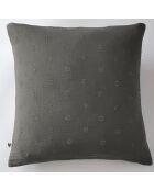 Taie d'oreiller Gaze de coton Gaïa Boho granit