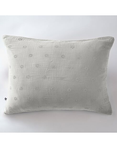 Taie d'oreiller Gaze de coton Gaïa Boho nuage