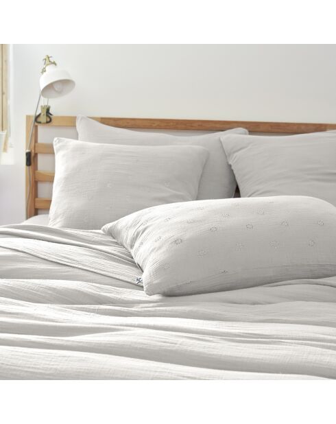 Taie d'oreiller Gaze de coton Gaïa Boho nuage