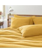 Taie d'oreiller Gaze de coton Gaïa Boho safran