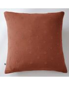 Taie d'oreiller Gaze de coton Gaïa Boho terracotta