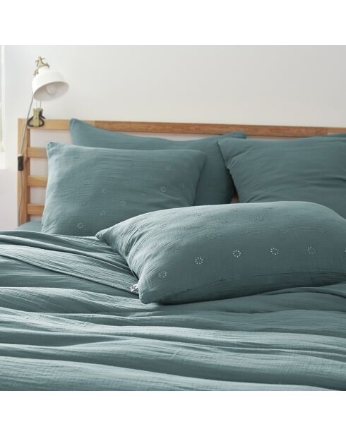 Taie d'oreiller Gaze de coton Gaïa Boho canard