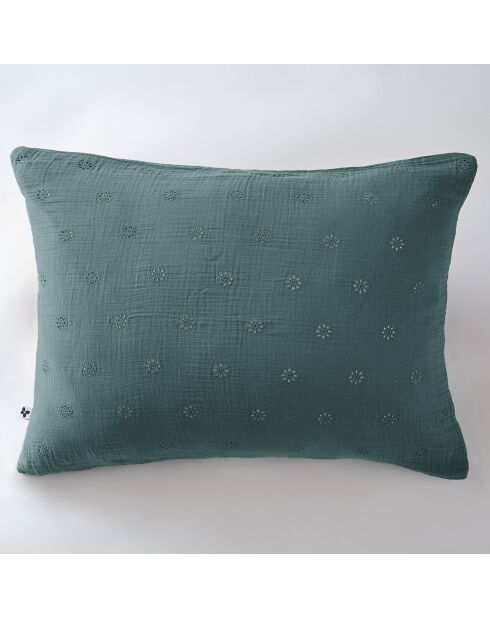 Taie d'oreiller Gaze de coton Gaïa Boho canard