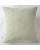 Taie d'oreiller Gaze de coton Gaïa Boho vert d'eau