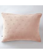 Taie d'oreiller Gaze de coton Gaïa Boho guimauve