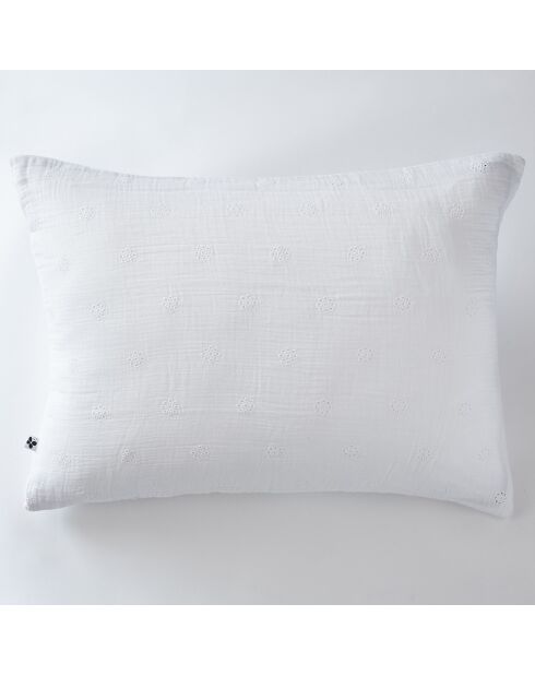 Taie d'oreiller Gaze de coton Gaïa Boho chantilly