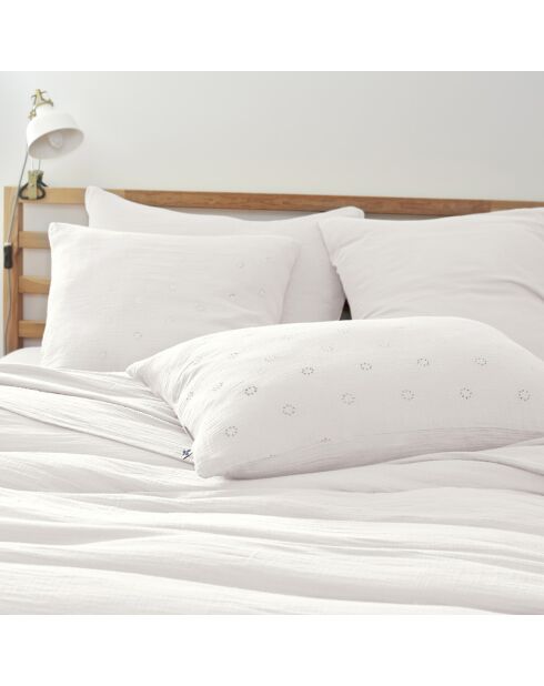 Taie d'oreiller Gaze de coton Gaïa Boho chantilly