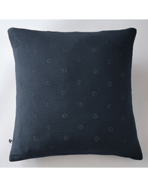 Taie d'oreiller Gaze de coton Gaïa Boho minuit