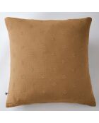 Taie d'oreiller Gaze de coton Gaïa Boho camel