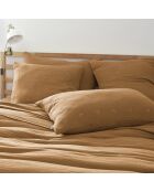 Taie d'oreiller Gaze de coton Gaïa Boho camel