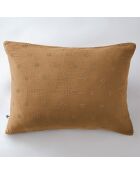 Taie d'oreiller Gaze de coton Gaïa Boho camel
