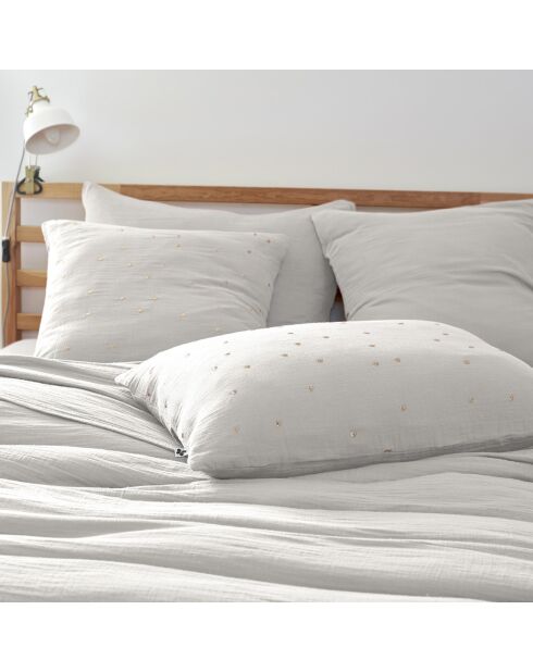 Taie d'oreiller Gaze de coton Gaïa Chic nuage