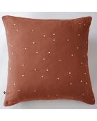 Taie d'oreiller Gaze de coton Gaïa Chic terracotta