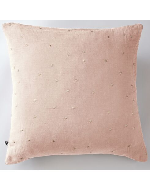 Taie d'oreiller Gaze de coton Gaïa Chic guimauve