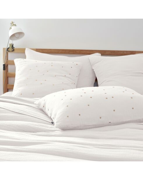 Taie d'oreiller Gaze de coton Gaïa Chic chantilly