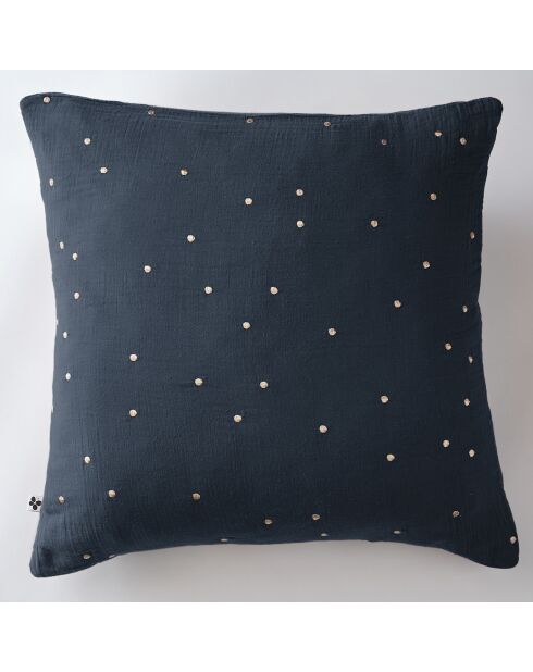 Taie d'oreiller Gaze de coton Gaïa Chic minuit