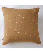 Taie d'oreiller Gaze de coton Gaïa Chic camel