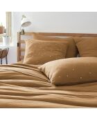 Taie d'oreiller Gaze de coton Gaïa Chic camel