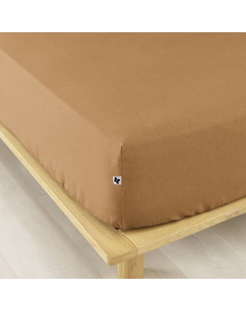 Drap housse Flanelle Candice camel