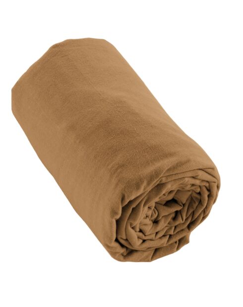Drap housse Flanelle Candice camel