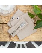 3 tovaglioli da tavola in garza di cotone Gaïa pampa