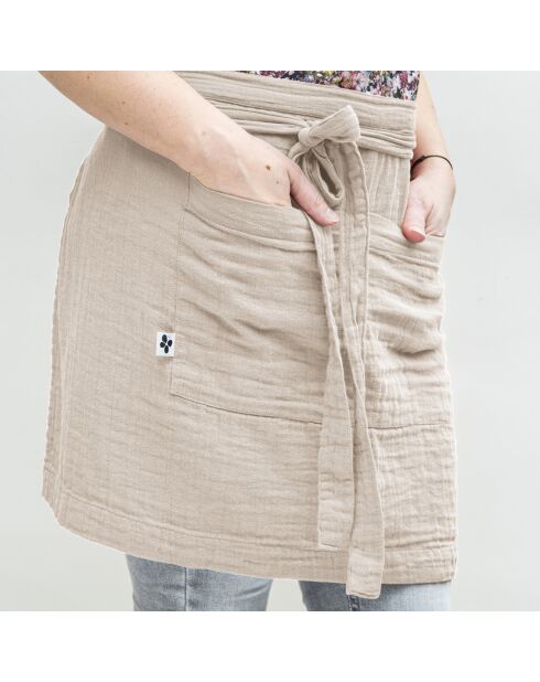 Tablier serveur Gaze de coton Gaïa pampa