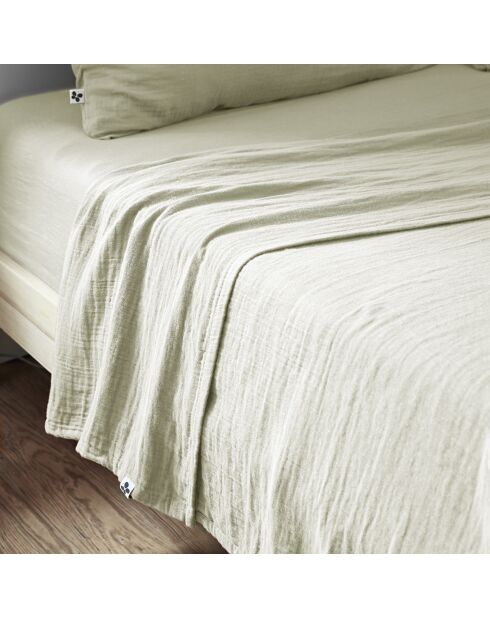 Drap plat Gaïa vert d'eau