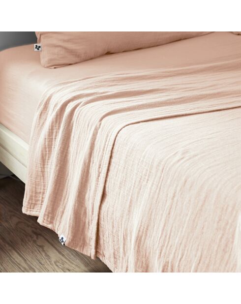 Drap plat Gaïa guimauve