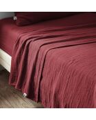 Drap plat Gaïa lie de vin