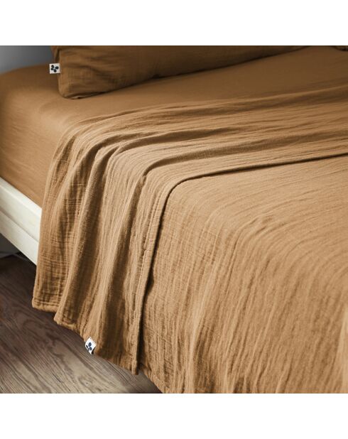 Drap plat Gaïa camel