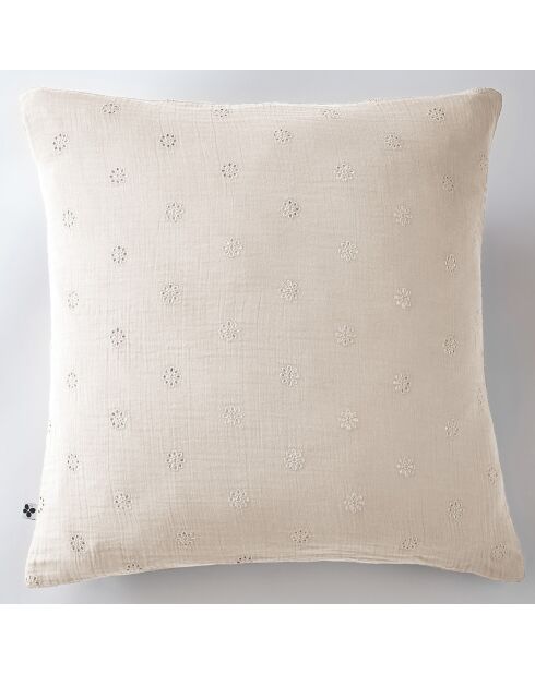 Taie d'oreiller Gaze de coton Gaïa Boho pampa