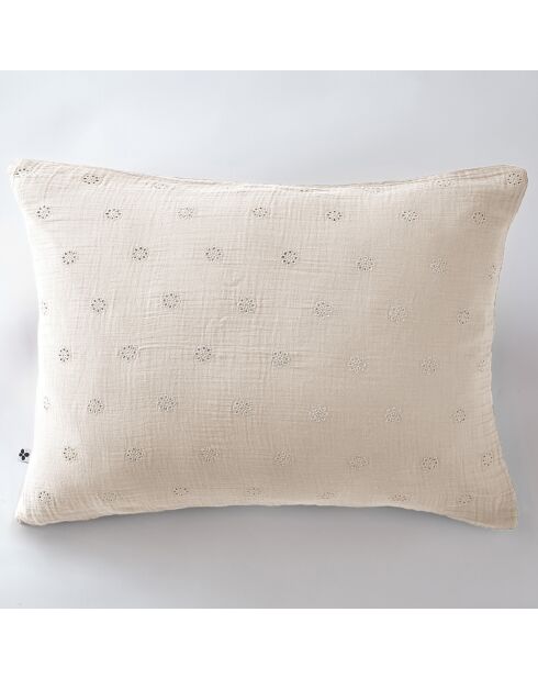 Taie d'oreiller Gaze de coton Gaïa Boho pampa