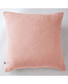 Taie d'oreiller Gaze de coton Gaïa Chic rose pêche
