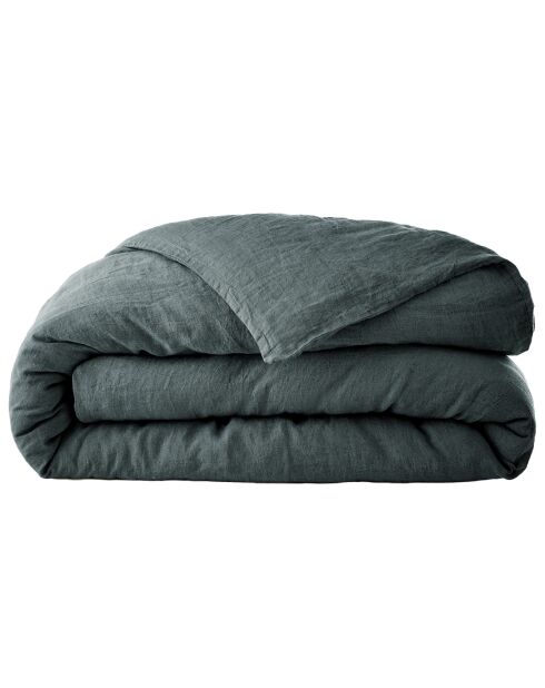 Housse de couette Lin lavé Soline ardoise