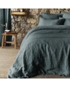 Housse de couette Lin lavé Soline ardoise