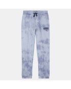 Jogging ajusté en Coton motif Tie & dye bleu