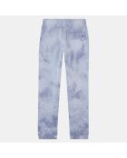 Jogging ajusté en Coton motif Tie & dye bleu