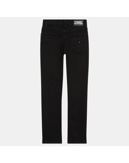 Jean en Coton stretch Scanton Used griffe brodée noir