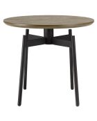 Table d'appoint ronde Alma bois/noir - D.55x49.5 cm