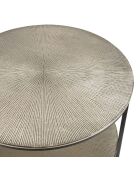 Table d'appoint ronde 3 niveaux Jonas argenté/noir - D.50x66 cm