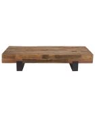 Table basse poutres bois massif Leonce bois - 160.5x63.5x30.5 cm