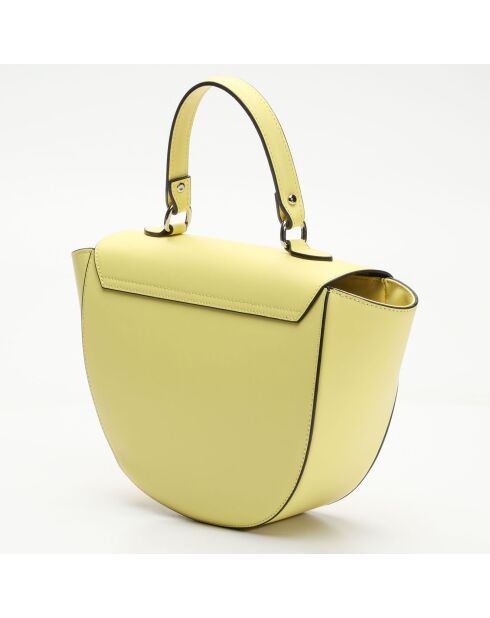 Sac à Main en Cuir Votti jaune  -  28x21x9 cm