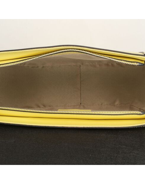 Sac à Main en Cuir Votti jaune  -  28x21x9 cm