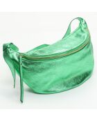 Sac banane en Cuir Rachel vert  -  34x17 cm