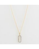 Pendentif Diamants 0.1 ct or jaune