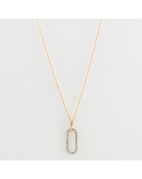 Pendentif Diamants 0.1 ct or jaune